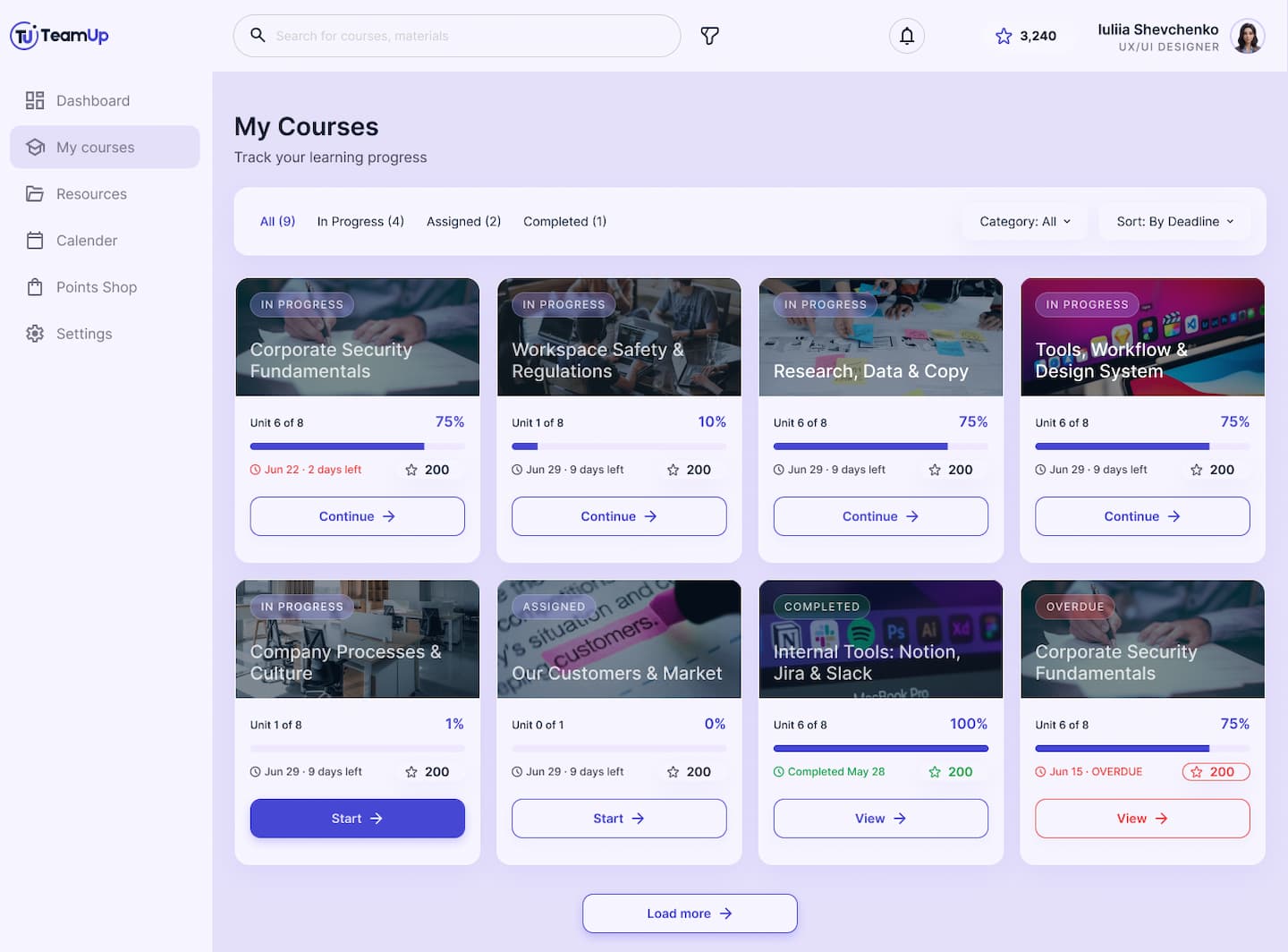 TeamUp LMS preview 5